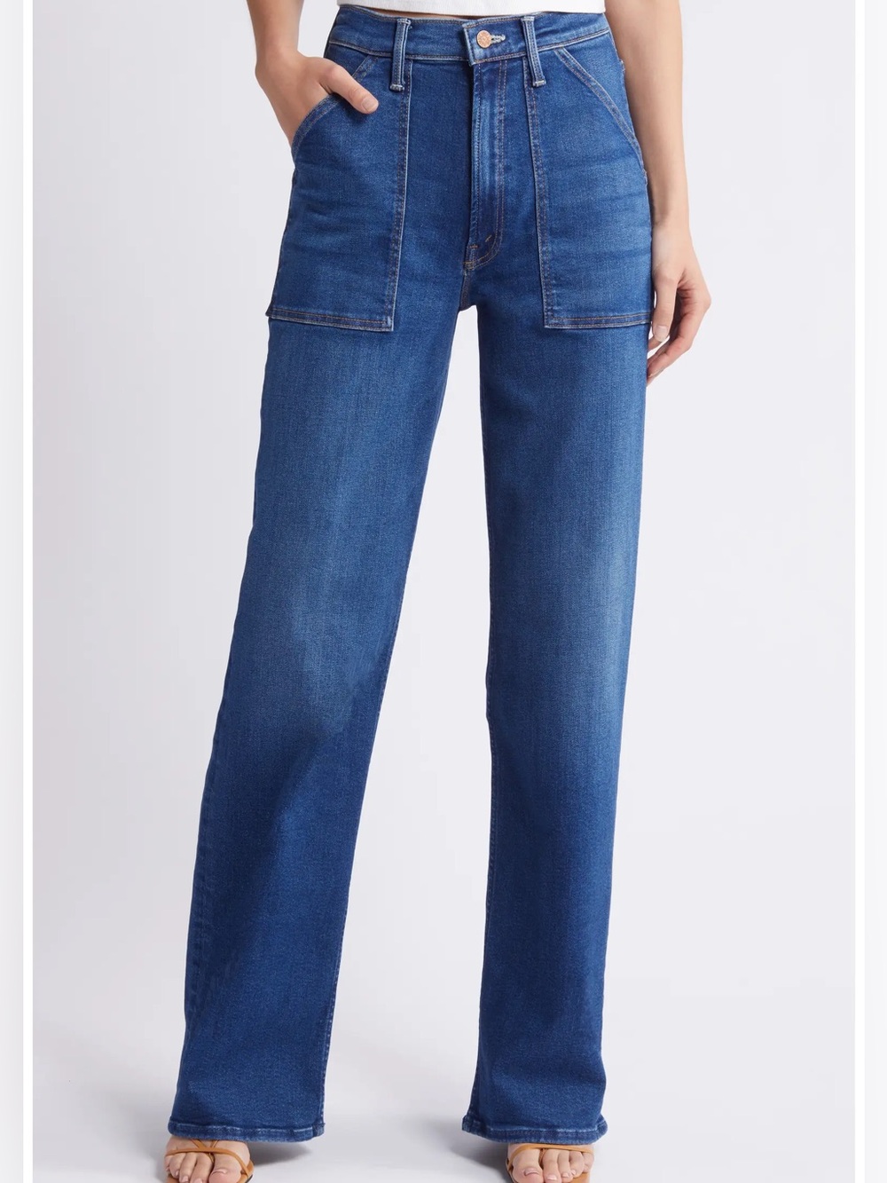 MOTHER  The Patch Maven Heel Wide Leg Jeans 31